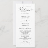 Elegant huwelijksprogramma met mooie kalligrafie (Voorkant)