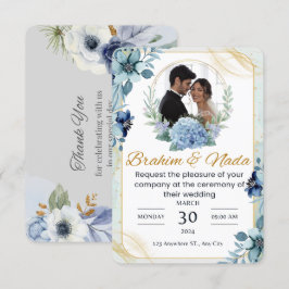 Elegant Huwelijksuitnodiging Ontwerp Kaart