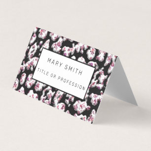 Elegant Hybrid Floral-Animal Visitekaartjes