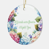 Elegant Hydrangea Bloemensentiment Keramisch Ornament (Links)