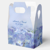 Elegant Hydrangea Blue Florals Wedding Favor Box Bedankdoosjes (Geopend)