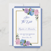 Élégant Hydrangea Enregistrer la carte Date (Devant)