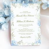Elegant Hydrangea Floral Wedding Invitation