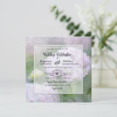 Elegant Hydrangea Garden Floral Script Typografie Kaart (Staand voorkant)