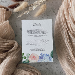 Elegant Hydrangea Mariage Détails Carte de boîtier