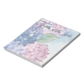 Elegant Hydrangea Mother Of The Bride Notepad Notitieblok (Gedraaid)
