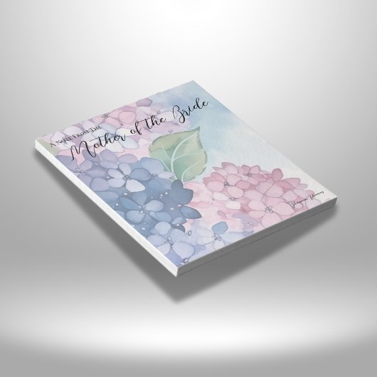 Elegant Hydrangea Mother Of The Bride Notepad Notitieblok