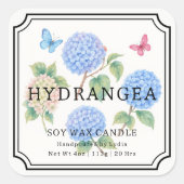 Élégant Hydrangea Soy Cax Étiquette d'affaires (Devant)
