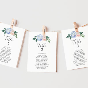 Elegant Hydrangea Table Number Kaarten