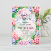 Elegant Hydrangea Vrijgezellenfeest Kaart (Staand voorkant)