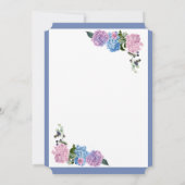 Elegant Hydrangea Wedding Invitation Kaart (Achterkant)