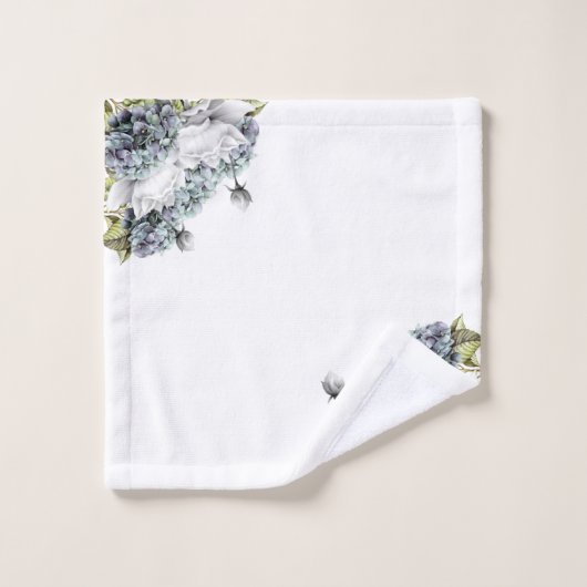 Elegant Hydrangeas Bathroom Towel Set Bad Handdoek (Wasdoekje)