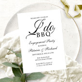 Élégant I DO BBQ Engagement Party Invitation