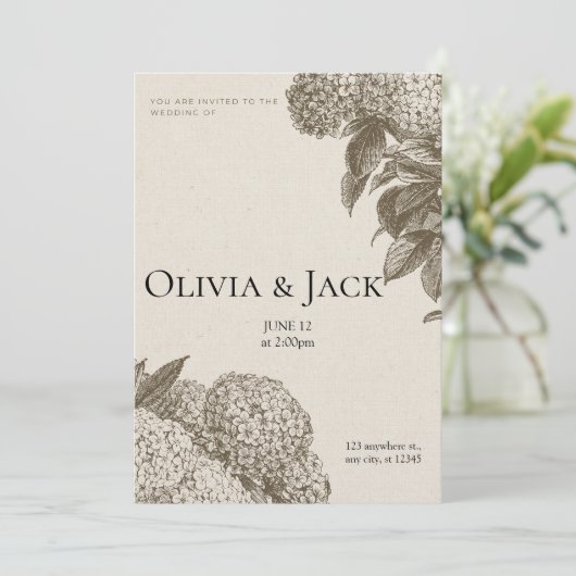 Elegant “I Do” Wedding Invitation – Customizable  (Debout devant)