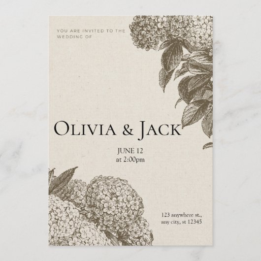 Elegant “I Do” Wedding Invitation – Customizable  (Devant)