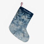 Elegant Ice Crystal Snowflake kerstfeestdag Kleine Kerstsok (Voorkant (Hangend))