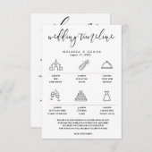 Elegant Icon Bruiloft Uitnodiging Routebeschrijvin (Voorkant / Achterkant)