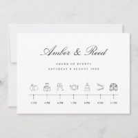 Elegant Icons Wedding Chronologie Orde van Gebeurt