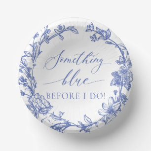 Elegant iets blauw voordat ik Vrijgezellenfeest Papieren Kommen