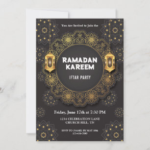 Elegant iftar-uitnodiging kaart