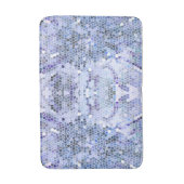 Elegant ijsblauw mozaïek, modern badmat (Voorkant Verticaal)