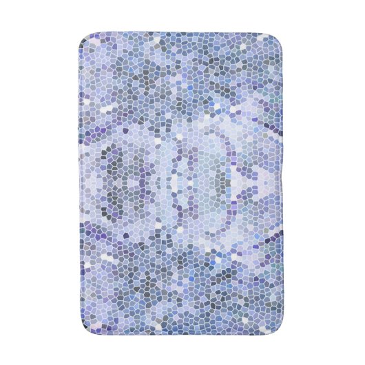 Elegant ijsblauw mozaïek, modern badmat (Voorkant Verticaal)