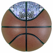 Elegant ijsblauw mozaïek, modern basketbal (Rechts)