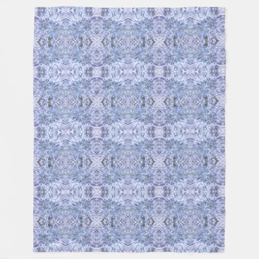 Elegant ijsblauw mozaïek, modern fleece deken (Voorkant)