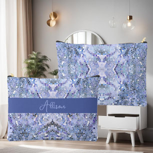 Elegant ijsblauw mozaïek, modern op maat etui