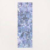 Elegant ijsblauw mozaïek yogamat (Voorkant)