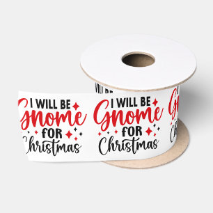 Elegant ik zal gnoom zijn voor kerst typografie lint