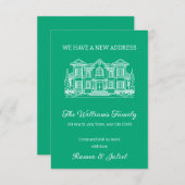 Elegant Illustrated New Home Announcement Aankondiging (Voorkant / Achterkant)