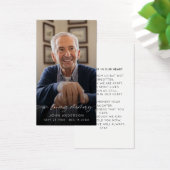 Elegant in liefdevol geheugenscript Fotobegrafenis Visitekaartje (Bureau)