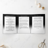 Elegant in liefdevolle herinnering 2-foto begrafen drieluik programma (Binnen)