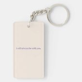 Elegant in liefdevolle herinnering begrafenismonum sleutelhanger (achterkant)