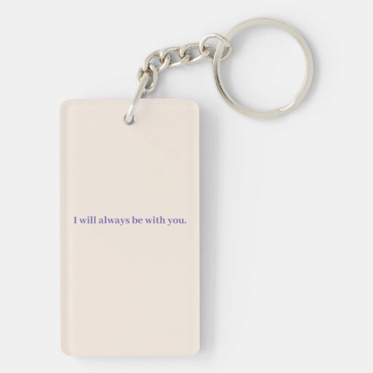 Elegant in liefdevolle herinnering begrafenismonum sleutelhanger (achterkant)