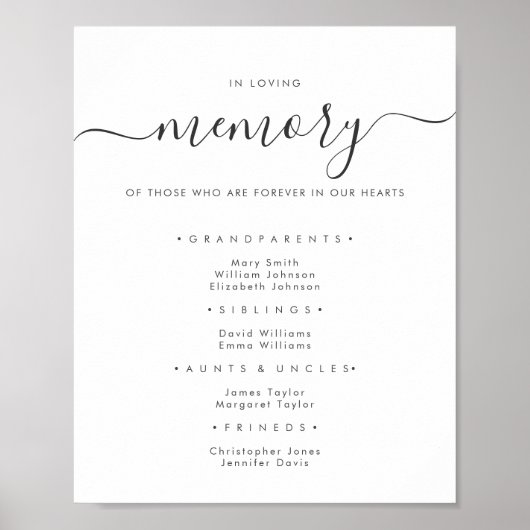 Elegant in liefdevolle herinnering bruiloft herden poster (Voorkant)