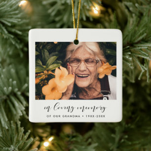 Elegant In liefdevolle herinnering Foto Keramisch Ornament