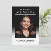 Elegant in liefdevolle herinnering Fotobegrafenis  Programma (Staand voorkant)