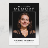 Elegant in liefdevolle herinnering Fotobegrafenis  Programma (Voorkant)