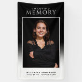 Elegant in liefdevolle herinnering Fotobegrafenis Spandoek (Verticaal)