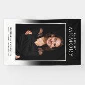 Elegant in liefdevolle herinnering Fotobegrafenis Spandoek (Horizontaal)