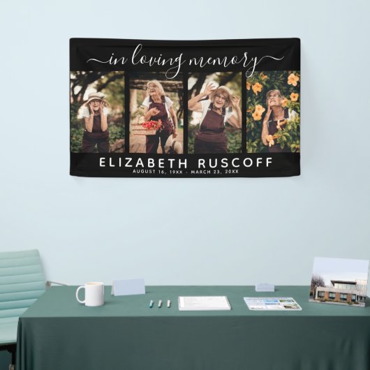 Elegant in Loating Memory Memorial 4 Fotocollage Spandoek (Beurs)