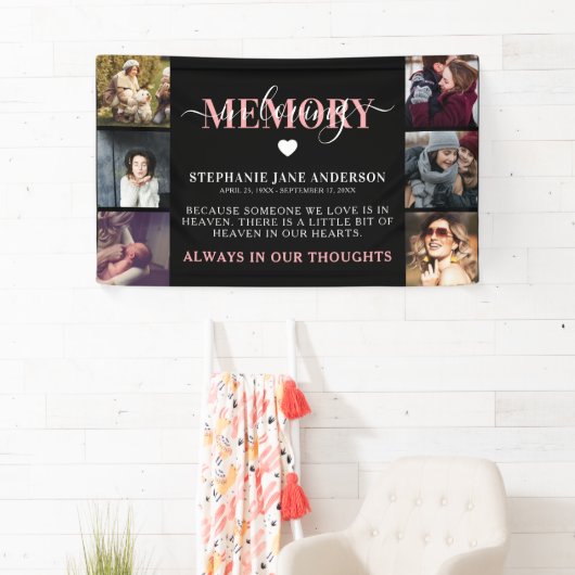Elegant in Loating Memory Photo Collage Memorial Spandoek (Insitu)
