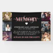 Elegant in Loating Memory Photo Collage Memorial Spandoek (Horizontaal)