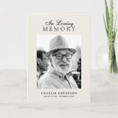 Elegant In Loving Memory 7-Photo Memorial Programma (Voorkant)