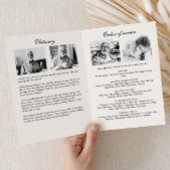 Elegant In Loving Memory 7-Photo Memorial Programma