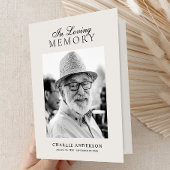 Elegant In Loving Memory 7-Photo Memorial Programma