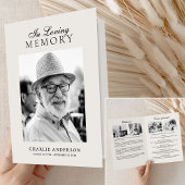 Elegant In Loving Memory 7-Photo Memorial Programma
