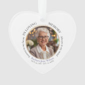Elegant In Loving Memory Memorial Funeral Keepsake (devant)